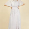 Little Mistress Kirsty Ice Grey Angel Wing Maxi Dress -Occasion Couture Shop U19809D4A 1
