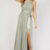 Little Mistress Sage Halterneck Bridesmaid Maxi Dress -Occasion Couture Shop U19812D2A 1