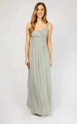 Little Mistress Braided Strap Sage Maxi Dress