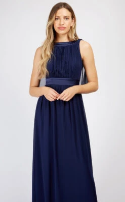 Little Mistress Navy Draped Maxi Dress -Occasion Couture Shop U19819D2A 2