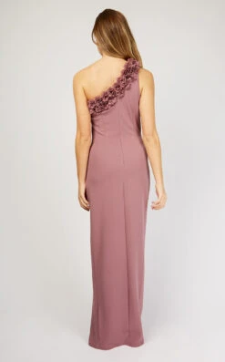 Little Mistress Mauve One-Shoulder Corsage Maxi Dress -Occasion Couture Shop U19822D2A 4