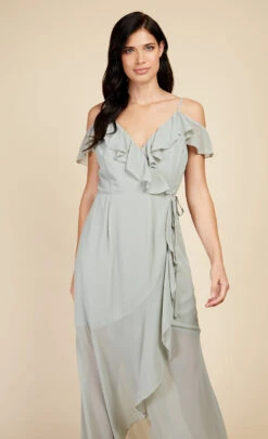 Little Mistress Waterlily Cold-Shoulder Wrap Maxi Dress -Occasion Couture Shop U19824D2B 2