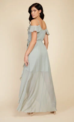 Little Mistress Waterlily Cold-Shoulder Wrap Maxi Dress -Occasion Couture Shop U19824D2B 4