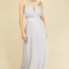 Little Mistress Bella Ice Grey Pleated Maxi Dress -Occasion Couture Shop U19825D2A 1