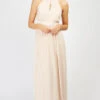 Little Mistress Nude Pleated Maxi Dress -Occasion Couture Shop U19825D4A 1