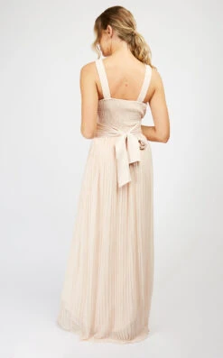 Little Mistress Nude Pleated Maxi Dress -Occasion Couture Shop U19825D4A 3