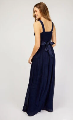 Little Mistress Bella Navy Pleated Maxi Dress -Occasion Couture Shop U19825D6A 4