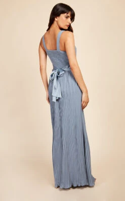 Little Mistress Alexa Dusty Blue Pleated Maxi Dress -Occasion Couture Shop U19825D9A 4