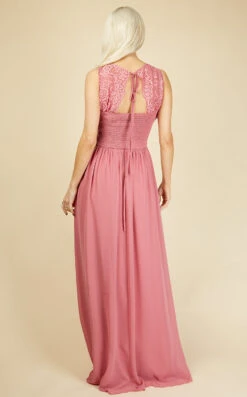 Little Mistress Jenna Rose Lace Detail Maxi Dress -Occasion Couture Shop U20598D1A 4