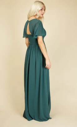 Little Mistress Russo Pine Angel Sleeve Maxi Dress -Occasion Couture Shop U20888D2A 4