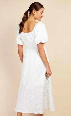 Little Mistress White Texture Puff Sleeve Midaxi Dress By Vogue Williams -Occasion Couture Shop U33117R2A 4