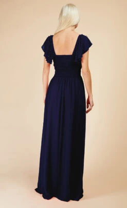 Little Mistress Navy Embellished Sleeve Maxi Dress -Occasion Couture Shop U33593D2A 4