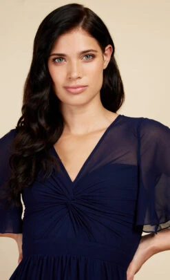 Little Mistress Navy Knot Detail Maxi Dress -Occasion Couture Shop U33594D1A 3