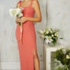 Little Mistress Coral Rose Tie Strap Maxi Dress -Occasion Couture Shop U33597D1A