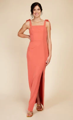 Little Mistress Coral Rose Tie Strap Maxi Dress -Occasion Couture Shop U33597D1A 1