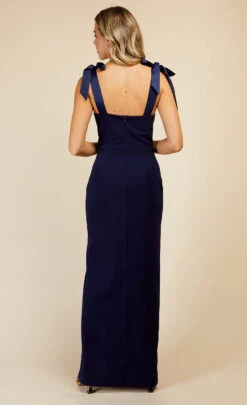 Little Mistress Navy Tie Strap Maxi Dress -Occasion Couture Shop U33597D2A 4