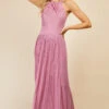 Little Mistress Rose Quartz Lace And Pleated Hem Maxi Dress -Occasion Couture Shop U33598D2A 1