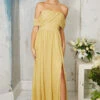 Little Mistress Yellow Draped Sleeve Maxi Dress -Occasion Couture Shop U33603D1A