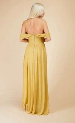 Little Mistress Yellow Draped Sleeve Maxi Dress 11 Little Mistress Yellow Draped Sleeve Maxi Dress -Occasion Couture Shop U33603D1A 4 1