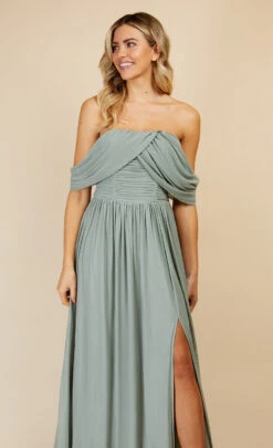 Little Mistress Waterlily Draped Sleeve Maxi Dress -Occasion Couture Shop U33603D3A 2