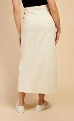 Little Mistress Cream Denim Midaxi Skirt By Vogue Williams -Occasion Couture Shop U34468R2A 4